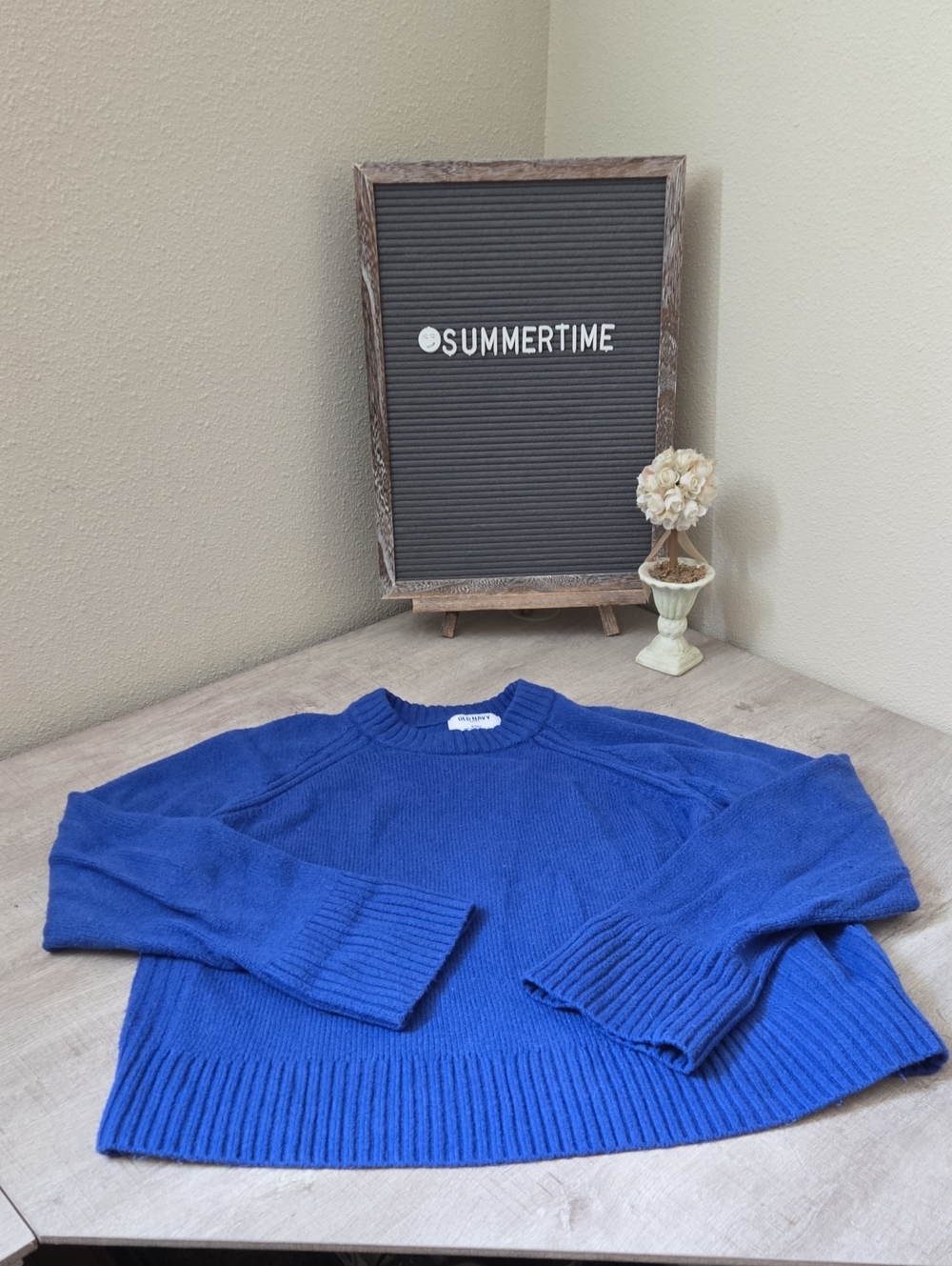 Blue Crewneck Women’s Sweater